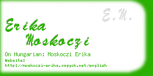 erika moskoczi business card